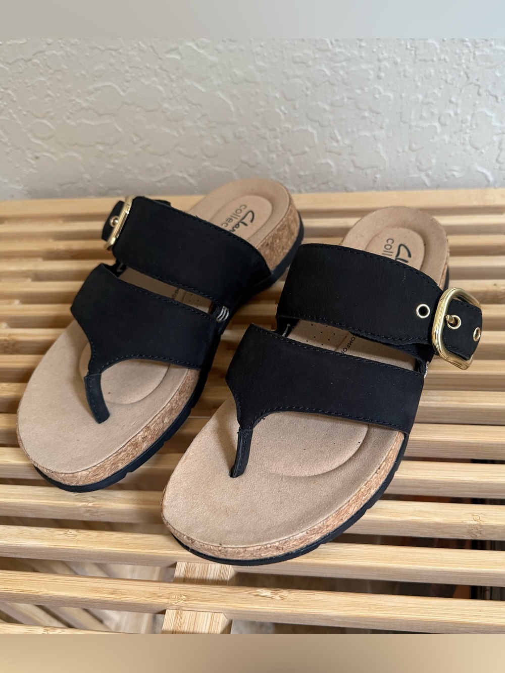Clarks - Women’s Black Reileigh Park Sandals - New (Size 5)